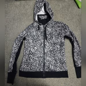 Athleta Zip Up Triumph Printed Hoodie Sweatshirt Large